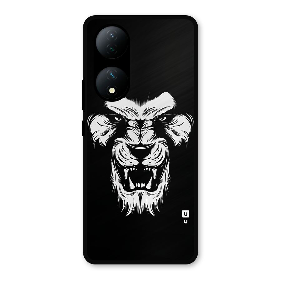Fierce Lion Digital Art Metal Back Case for Vivo Y100a