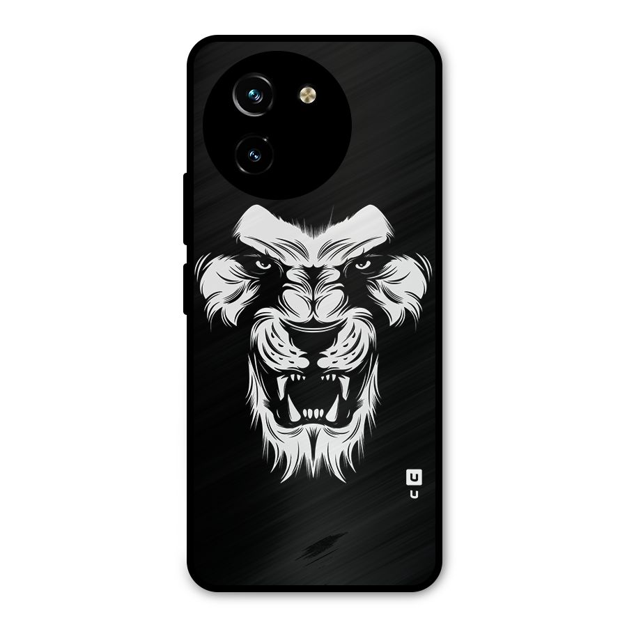 Fierce Lion Digital Art Metal Back Case for Vivo Y200i