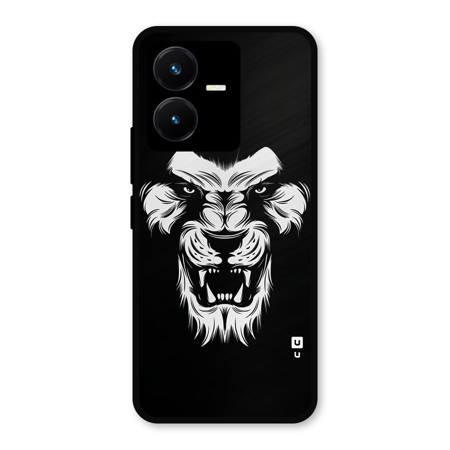 Fierce Lion Digital Art Metal Back Case for Vivo Y22