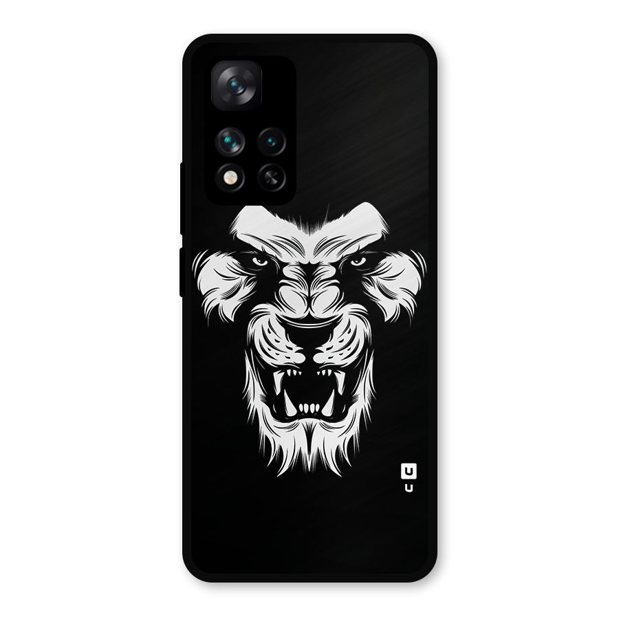 Fierce Lion Digital Art Metal Back Case for Xiaomi 11i Hypercharge 5G