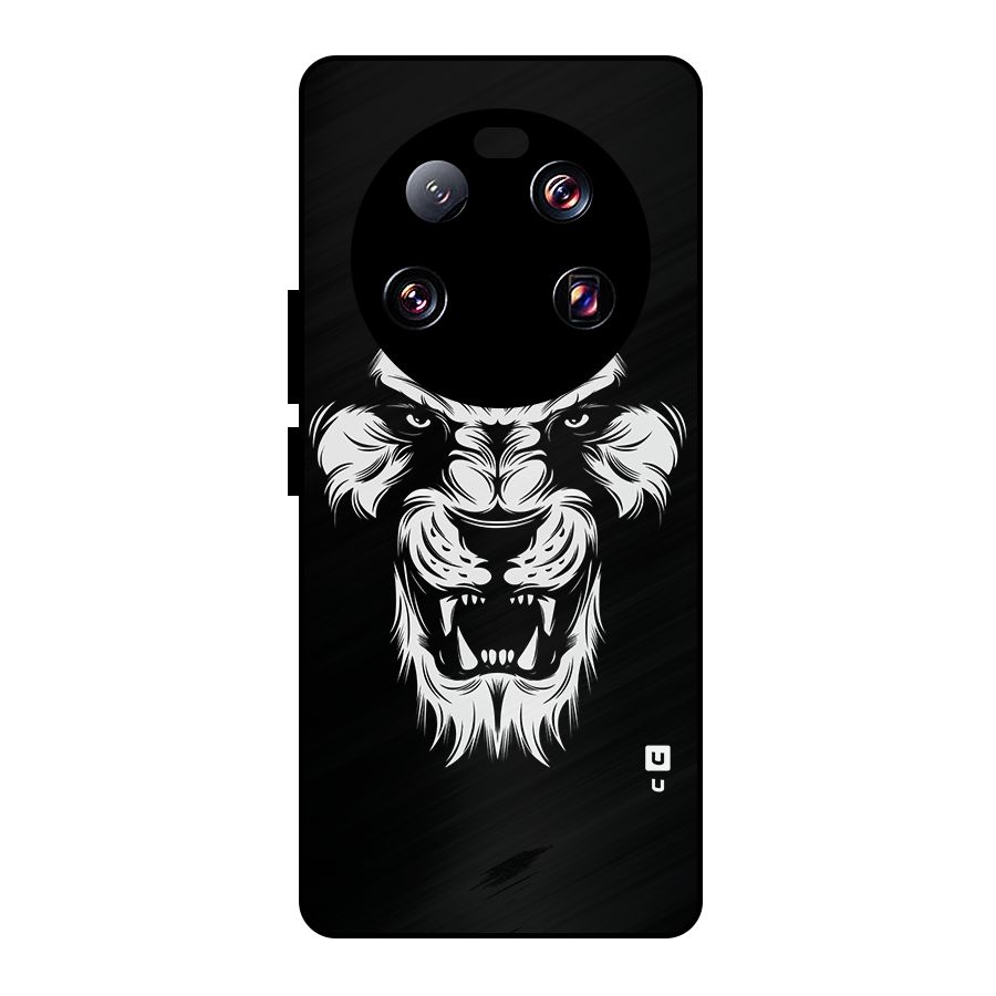 Fierce Lion Digital Art Metal Back Case for Xiaomi 13 Ultra