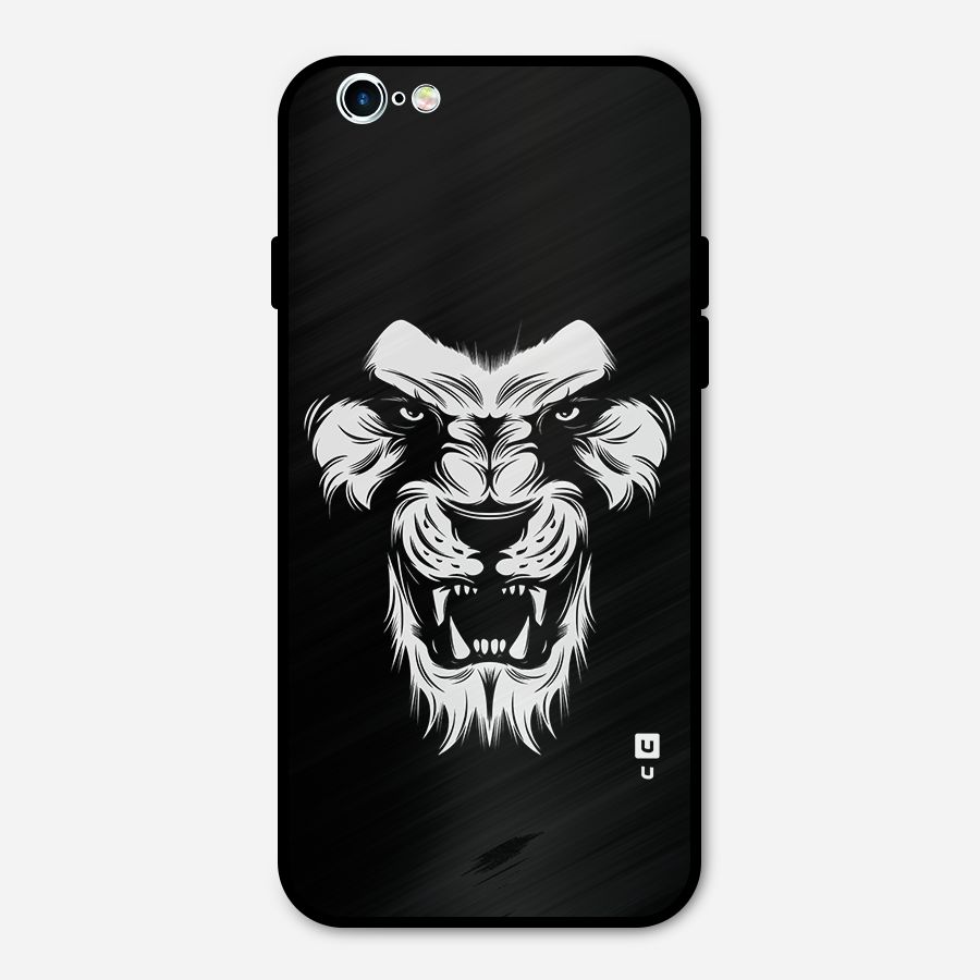 Fierce Lion Digital Art Metal Back Case for iPhone 6 6s