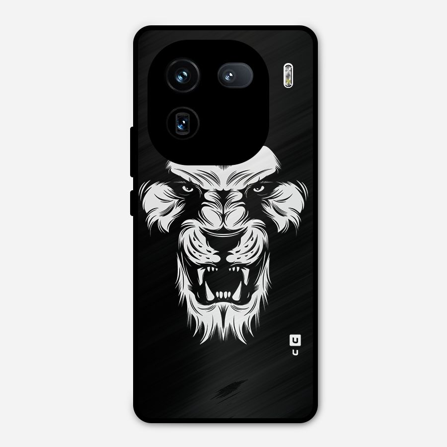Fierce Lion Digital Art Metal Back Case for iQOO 12