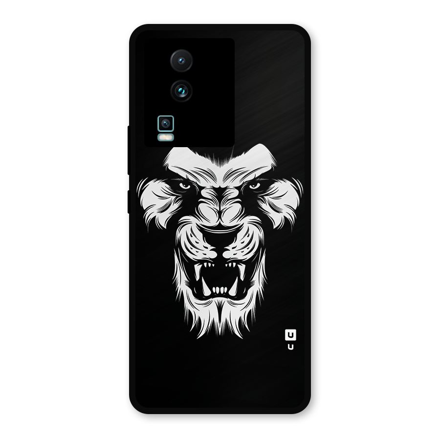 Fierce Lion Digital Art Metal Back Case for iQOO Neo 7 Pro