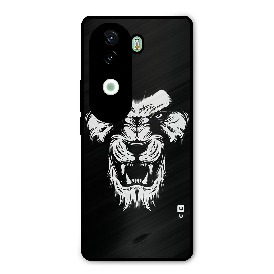 Fierce Lion Digital Art Metal Back Case for iQOO Z9s