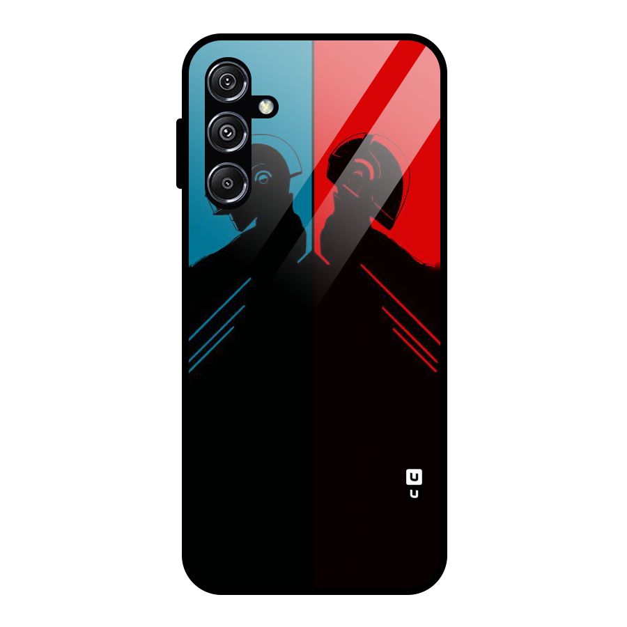 Fight Colours Glass Back Case for Galaxy M34 5G
