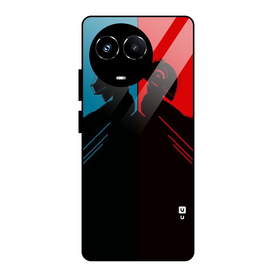 Fight Colours Glass Back Case for Realme 11X