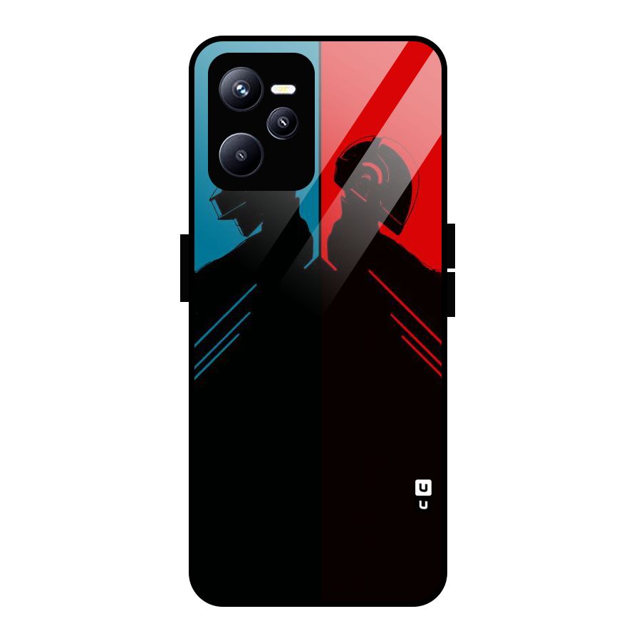 Fight Colours Glass Back Case for Realme C35