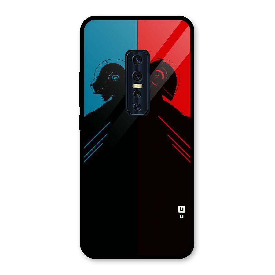 Fight Colours Glass Back Case for Vivo V17 Pro