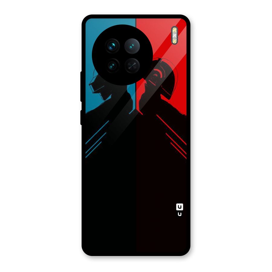 Fight Colours Glass Back Case for Vivo X90