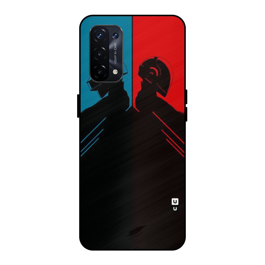 Fight Colours Metal Back Case for Oppo A74 5G