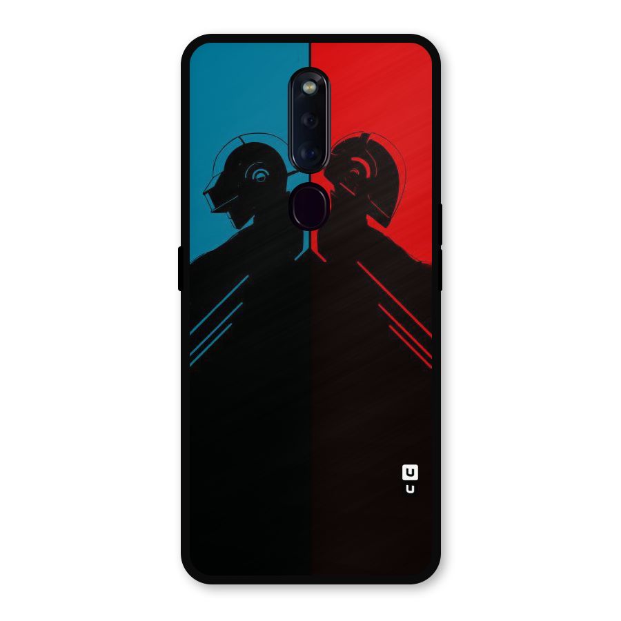 Fight Colours Metal Back Case for Oppo F11 Pro