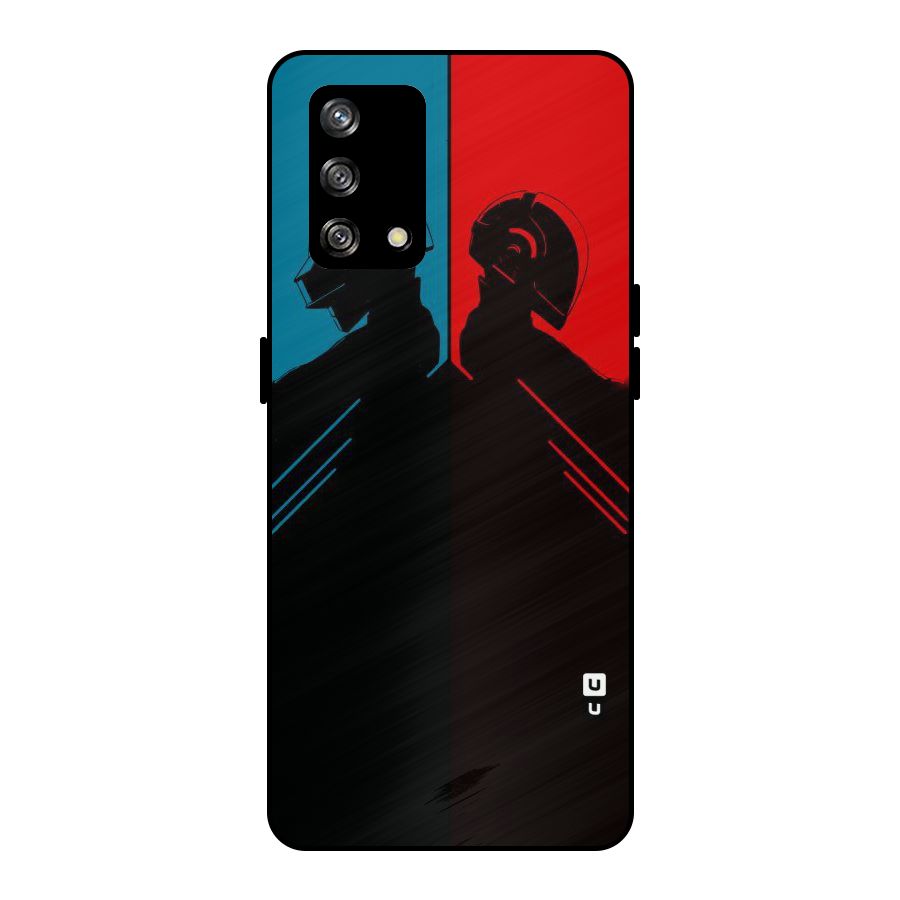 Fight Colours Metal Back Case for Oppo F19