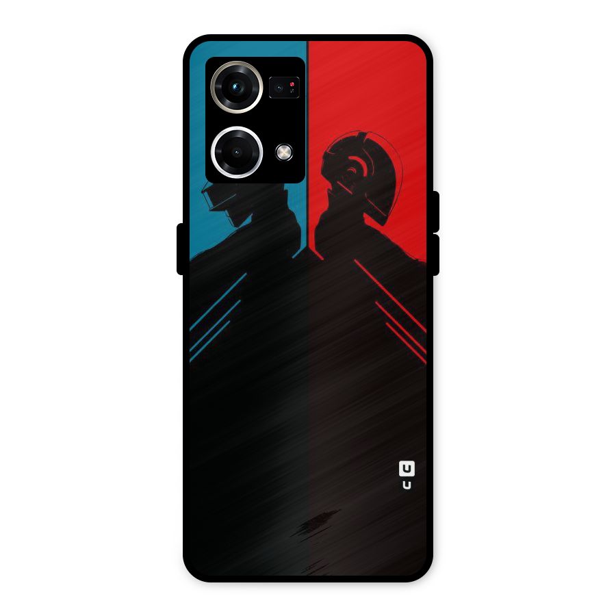 Fight Colours Metal Back Case for Oppo F21s Pro 4G
