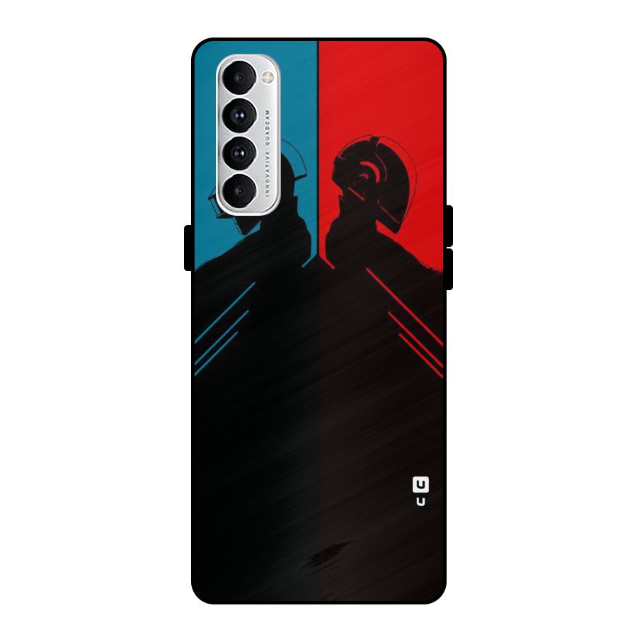 Fight Colours Metal Back Case for Oppo Reno4 Pro