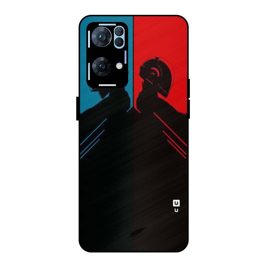 Fight Colours Metal Back Case for Oppo Reno7 Pro 5G