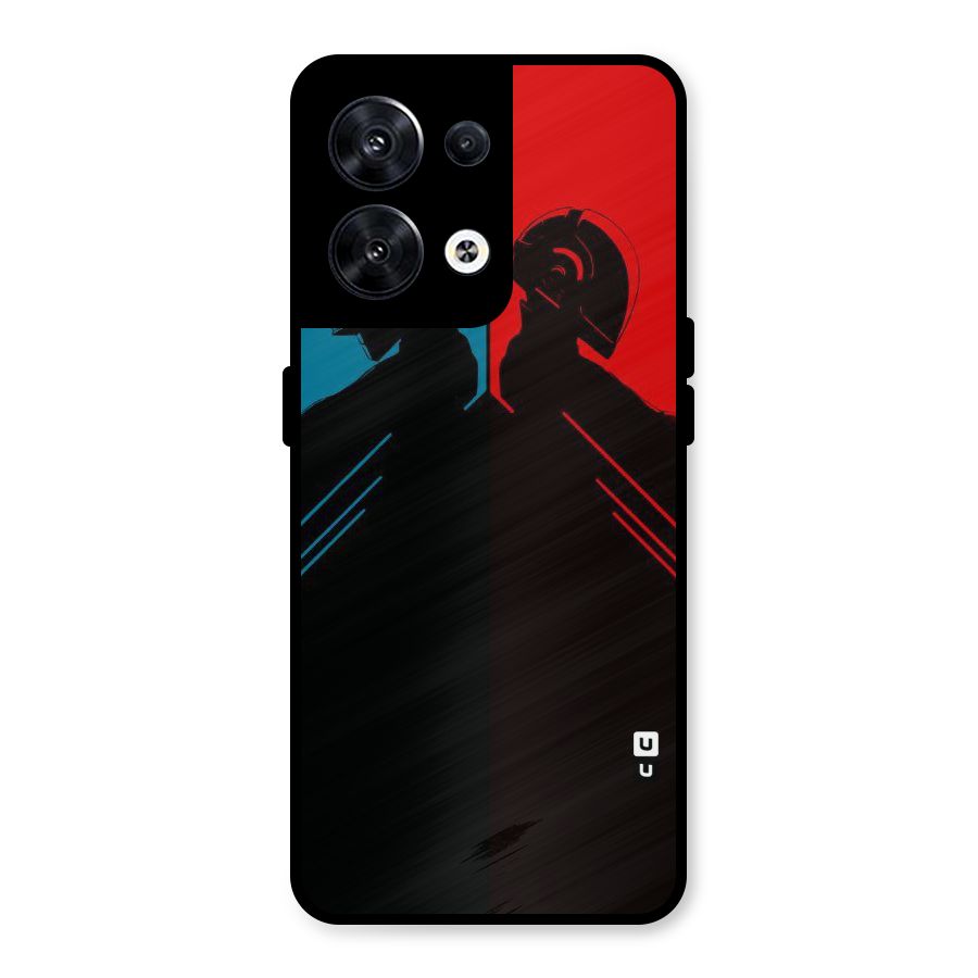 Fight Colours Metal Back Case for Oppo Reno8 5G