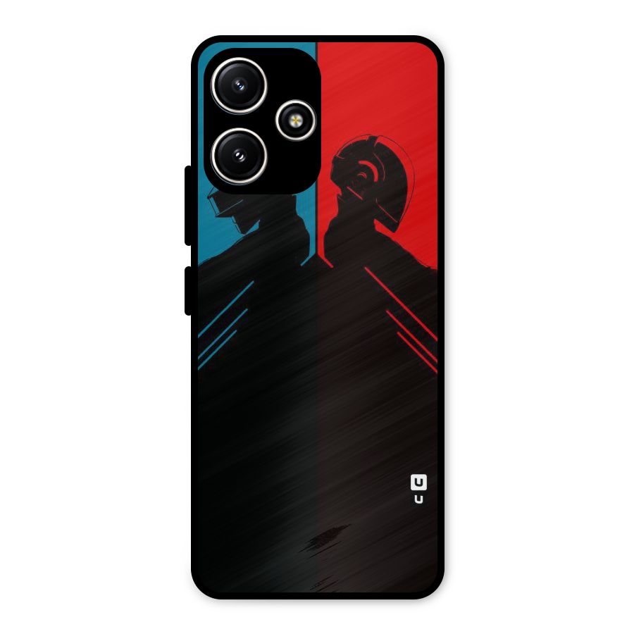 Fight Colours Metal Back Case for Poco M6 Pro