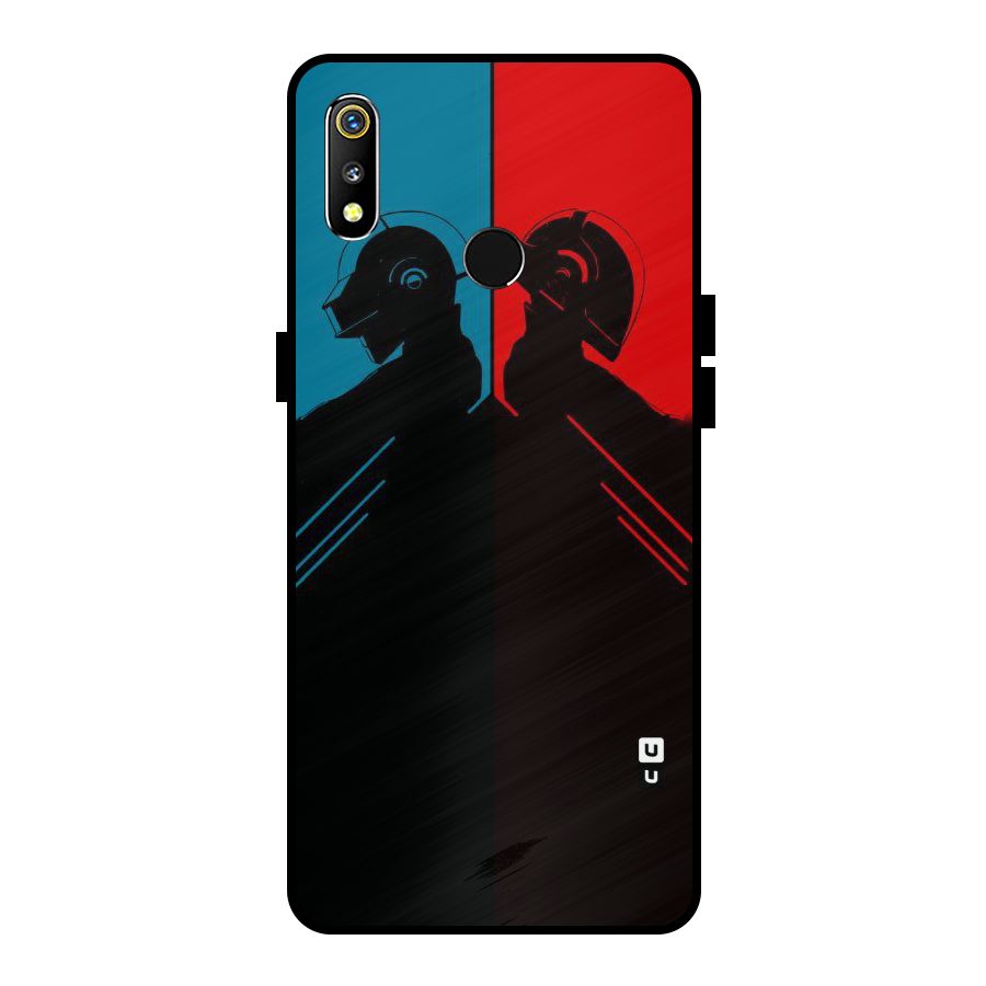Fight Colours Metal Back Case for Realme 3