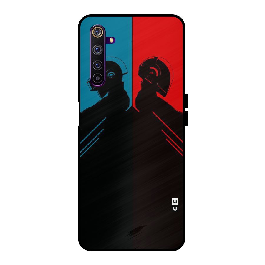 Fight Colours Metal Back Case for Realme 6 Pro