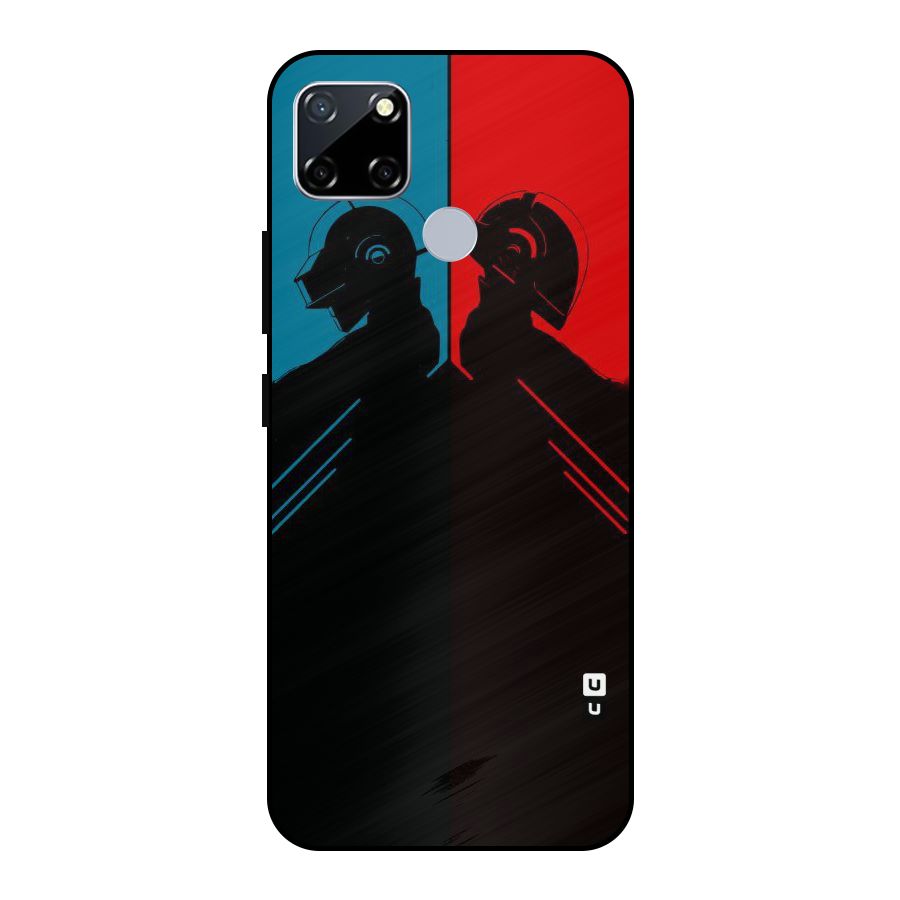 Fight Colours Metal Back Case for Realme Narzo 30A