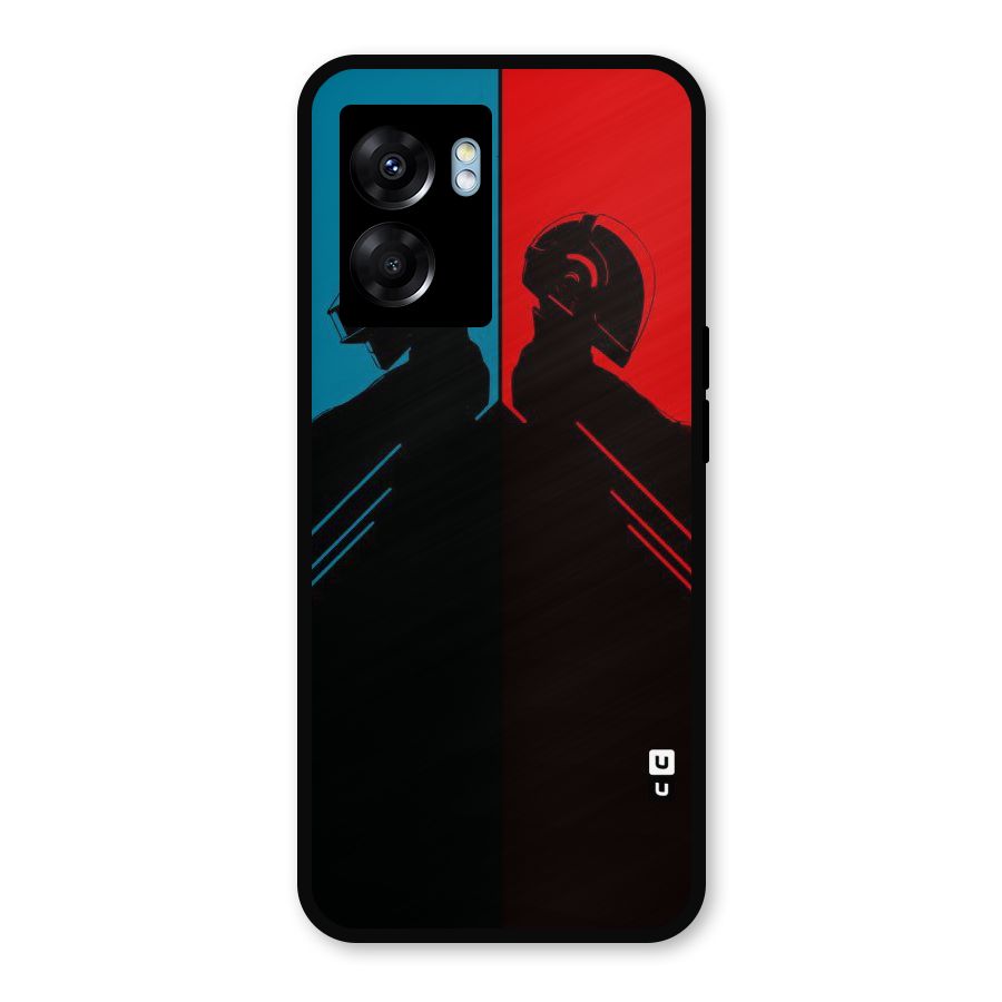 Fight Colours Metal Back Case for Realme Narzo 50 5G