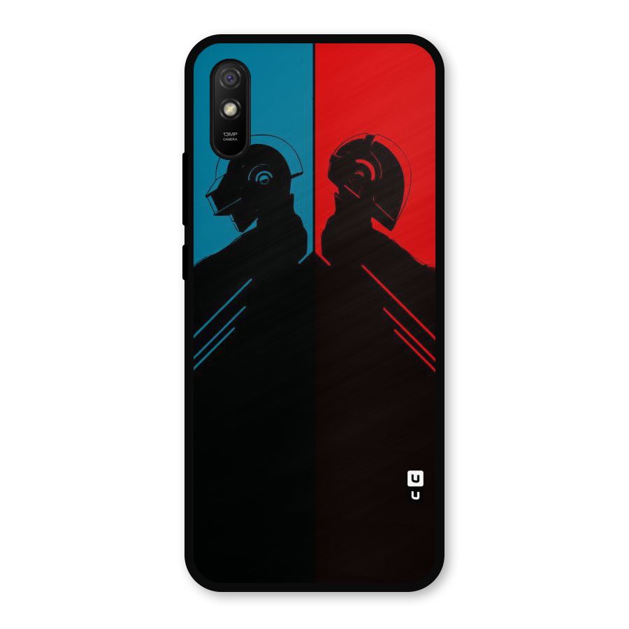 Fight Colours Metal Back Case for Redmi 9a
