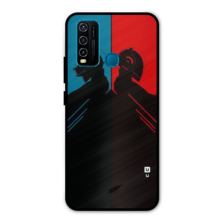 Fight Colours Metal Back Case for Vivo Y30
