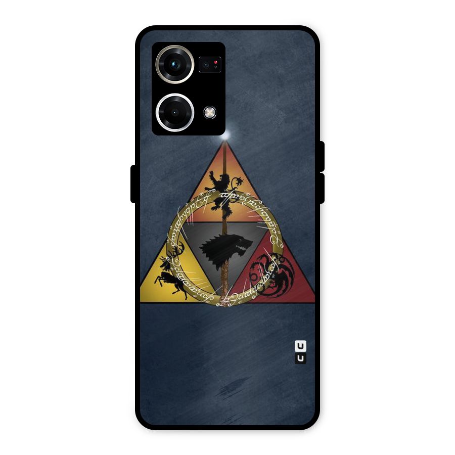 Fight For Crown Metal Back Case for Oppo F21 Pro 4G