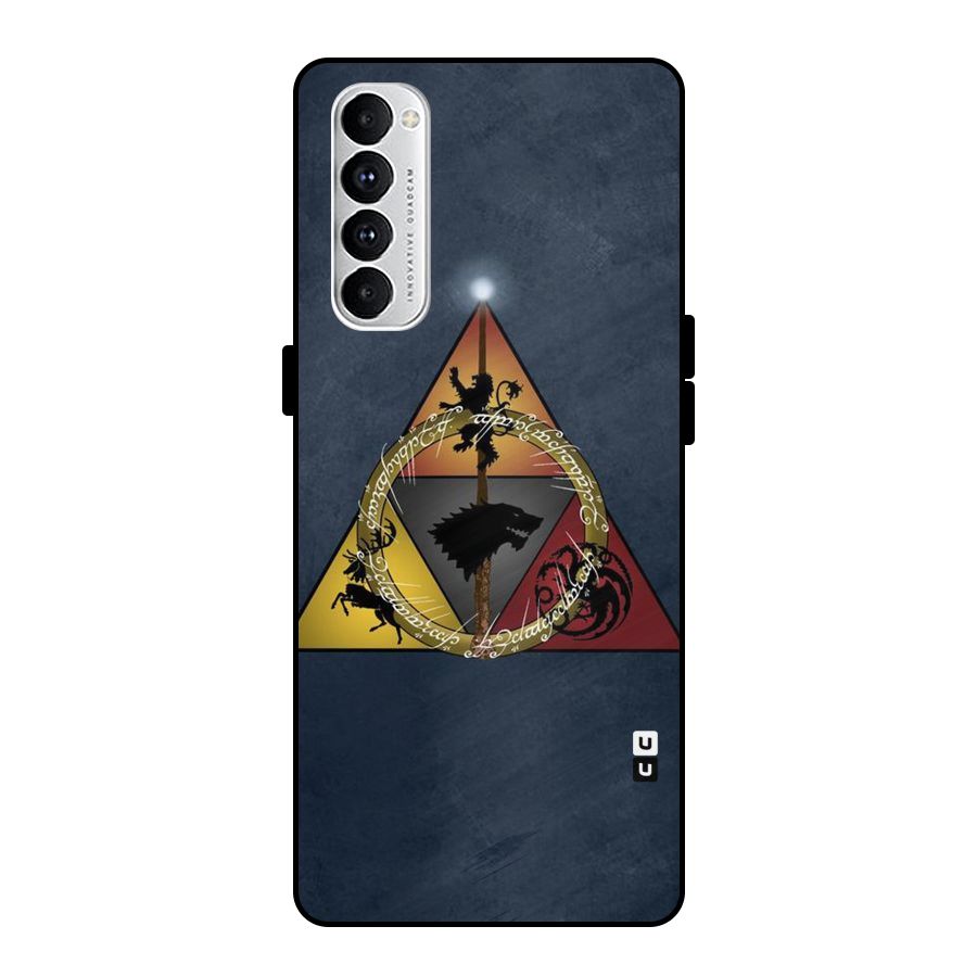 Fight For Crown Metal Back Case for Oppo Reno4 Pro