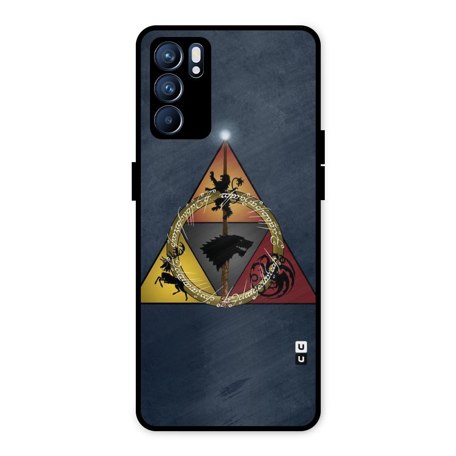 Fight For Crown Metal Back Case for Oppo Reno6 5G