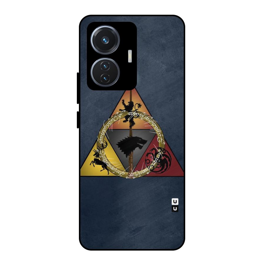 Fight For Crown Metal Back Case for Vivo T1 44W