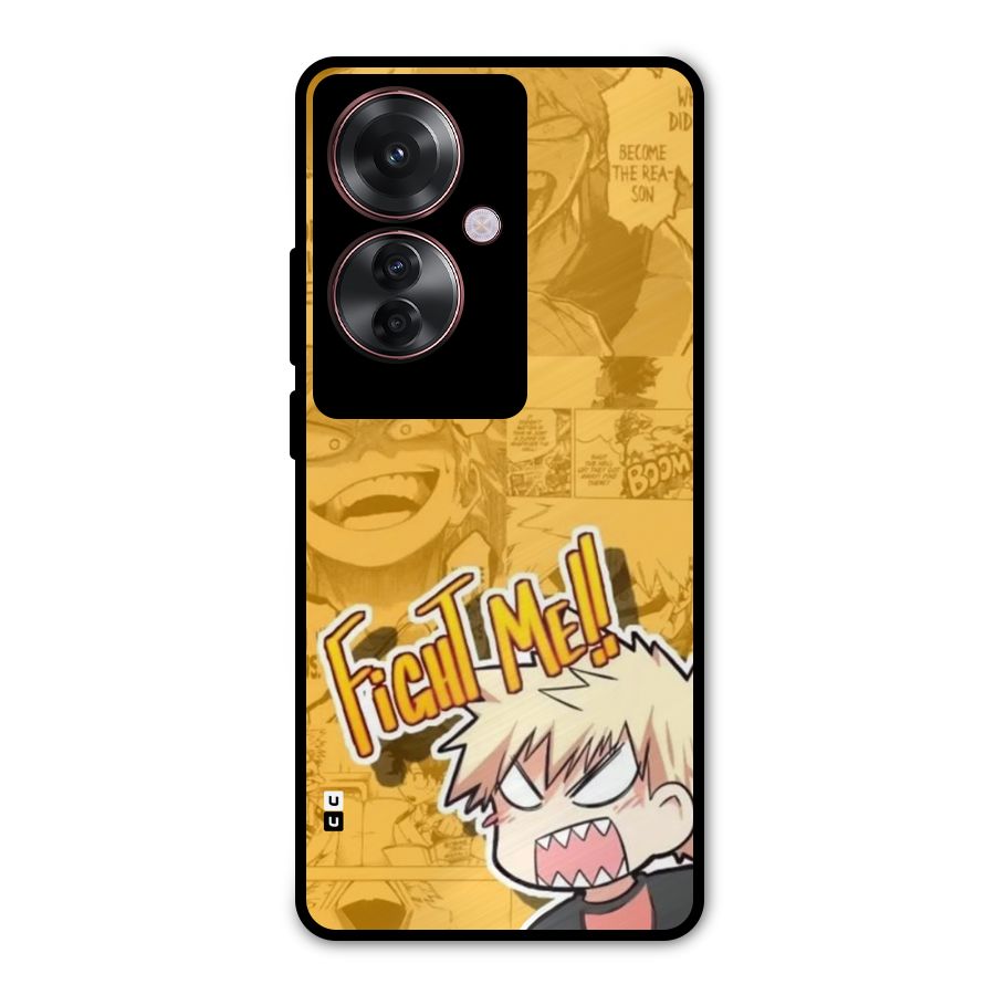 Fight Me Challenge Metal Back Case for Oppo F25 Pro