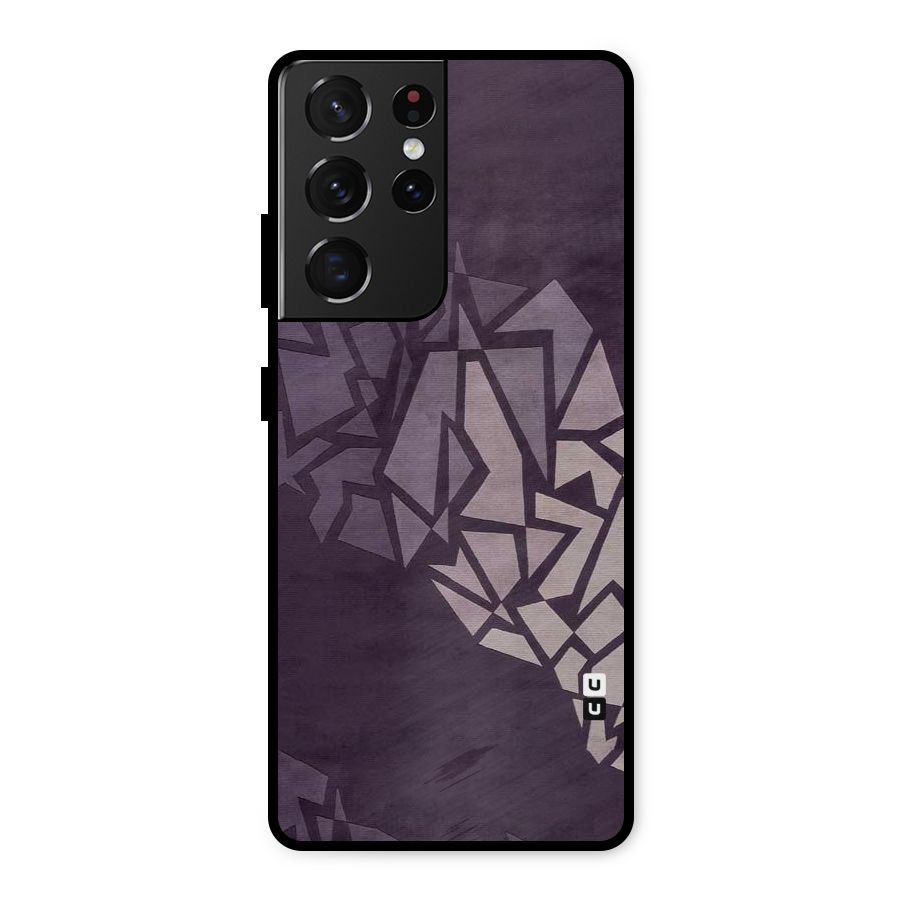 Fine Abstract Metal Back Case for Galaxy S21 Ultra 5G