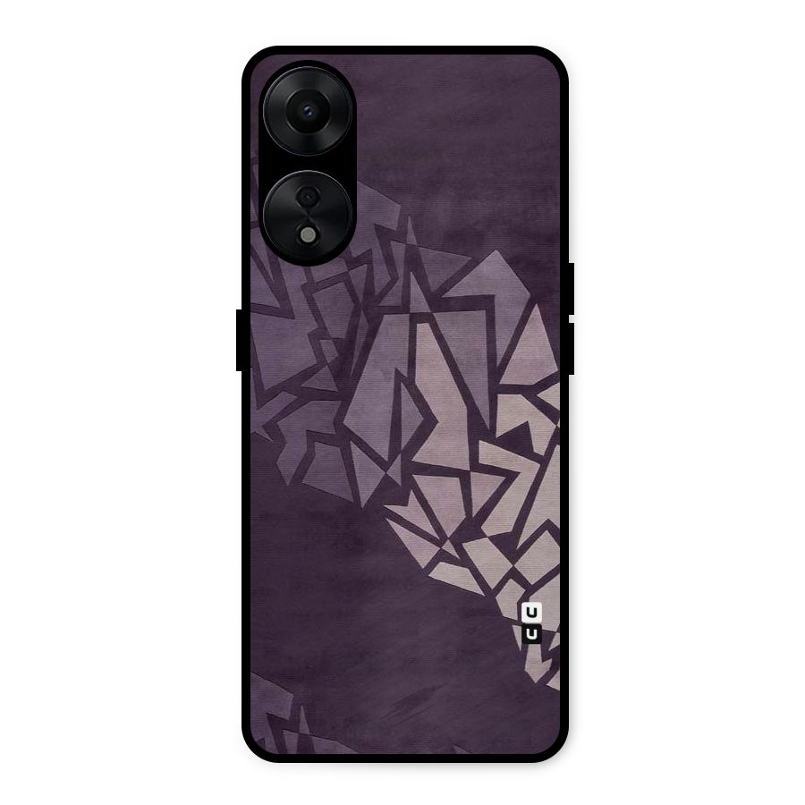 Fine Abstract Metal Back Case for Oppo A78 5G