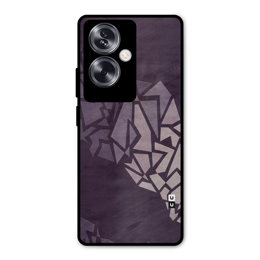 Fine Abstract Metal Back Case for Oppo A79 5G