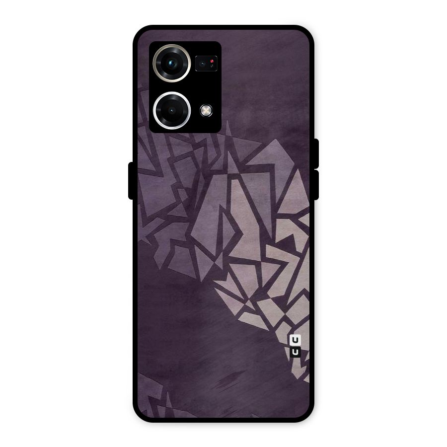 Fine Abstract Metal Back Case for Oppo F21 Pro 4G