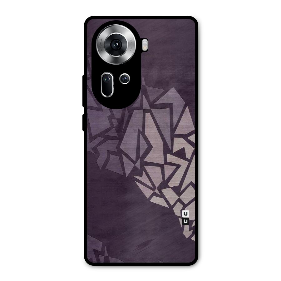Fine Abstract Metal Back Case for Oppo Reno11 5G