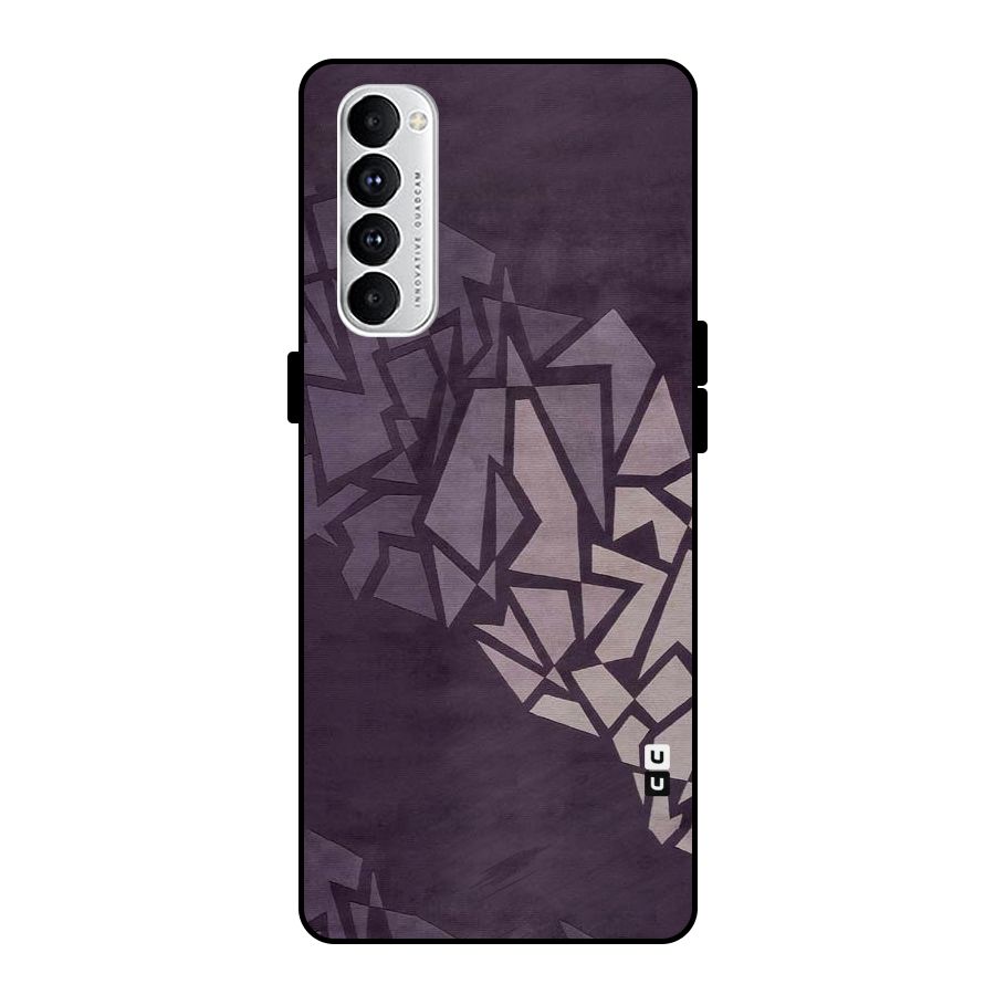 Fine Abstract Metal Back Case for Oppo Reno4 Pro