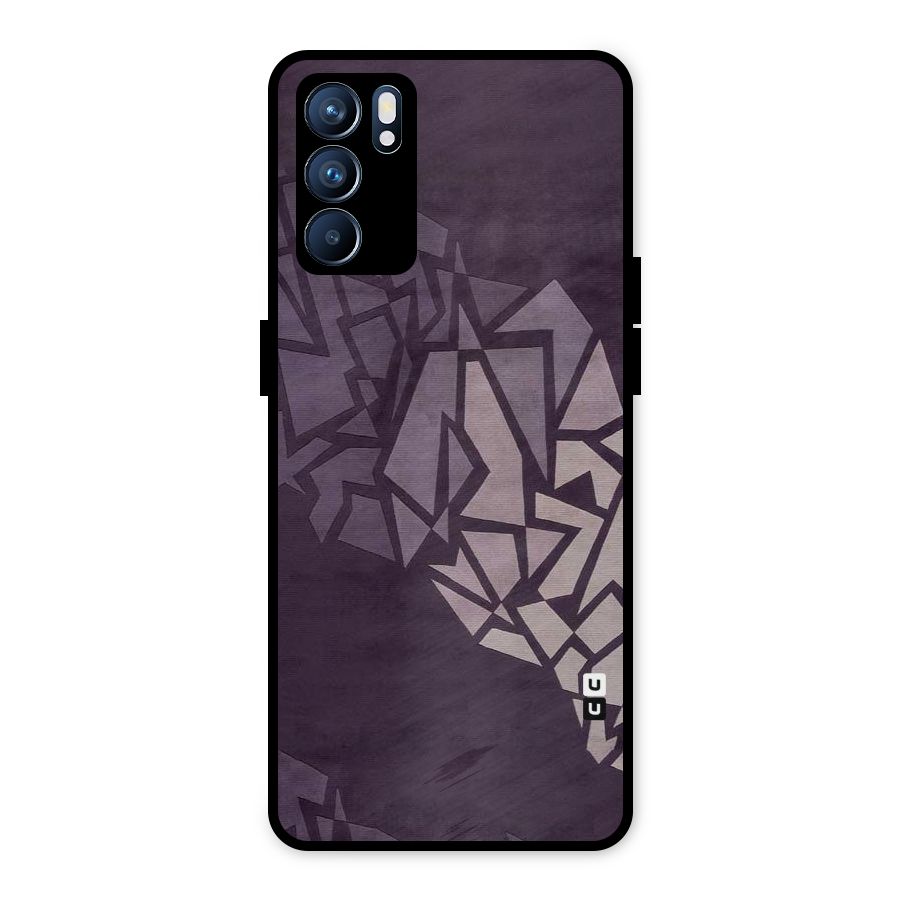 Fine Abstract Metal Back Case for Oppo Reno6 5G