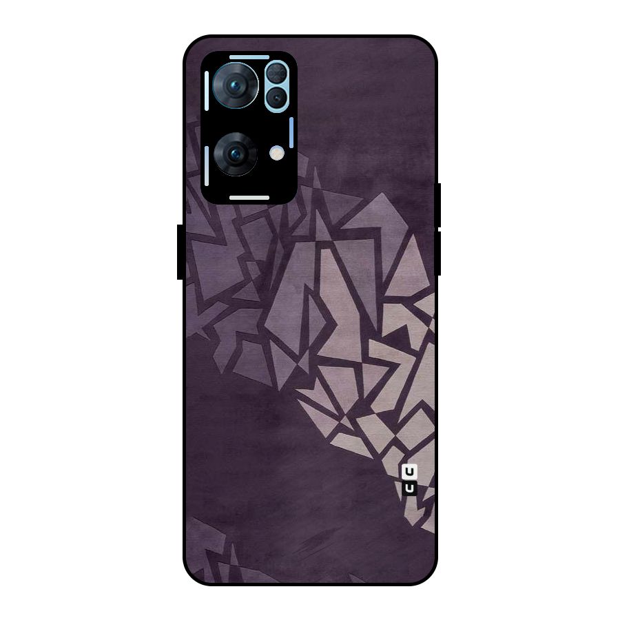 Fine Abstract Metal Back Case for Oppo Reno7 Pro 5G