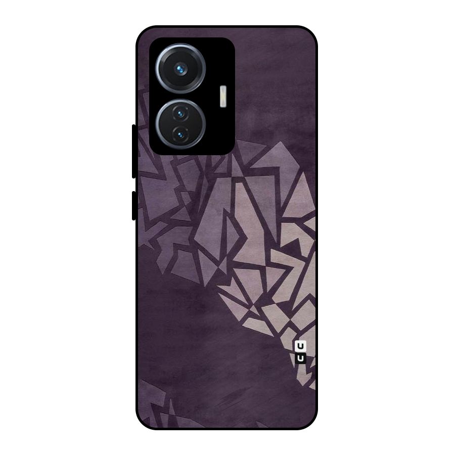 Fine Abstract Metal Back Case for Vivo T1 44W