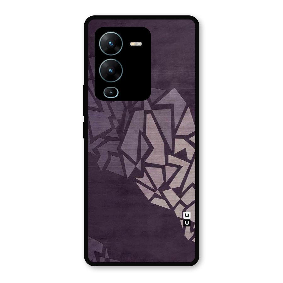 Fine Abstract Metal Back Case for Vivo V25 Pro