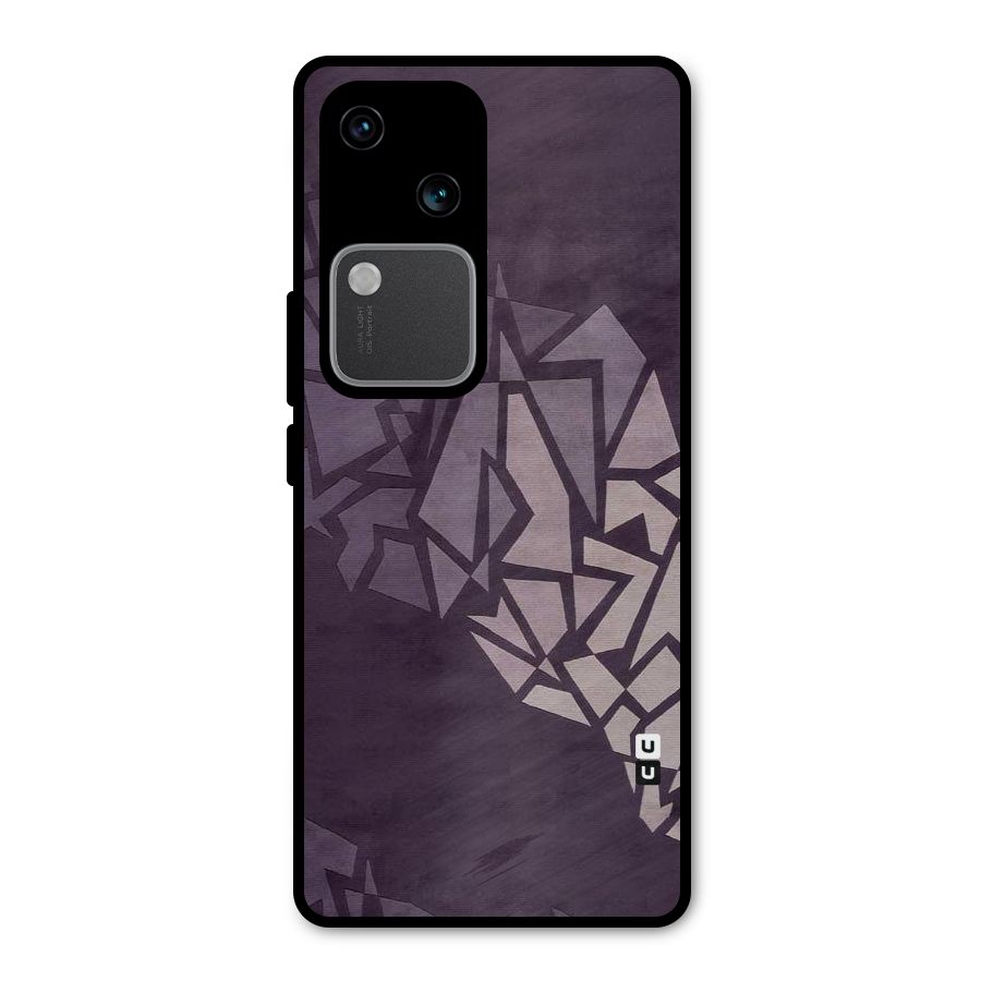 Fine Abstract Metal Back Case for Vivo V30