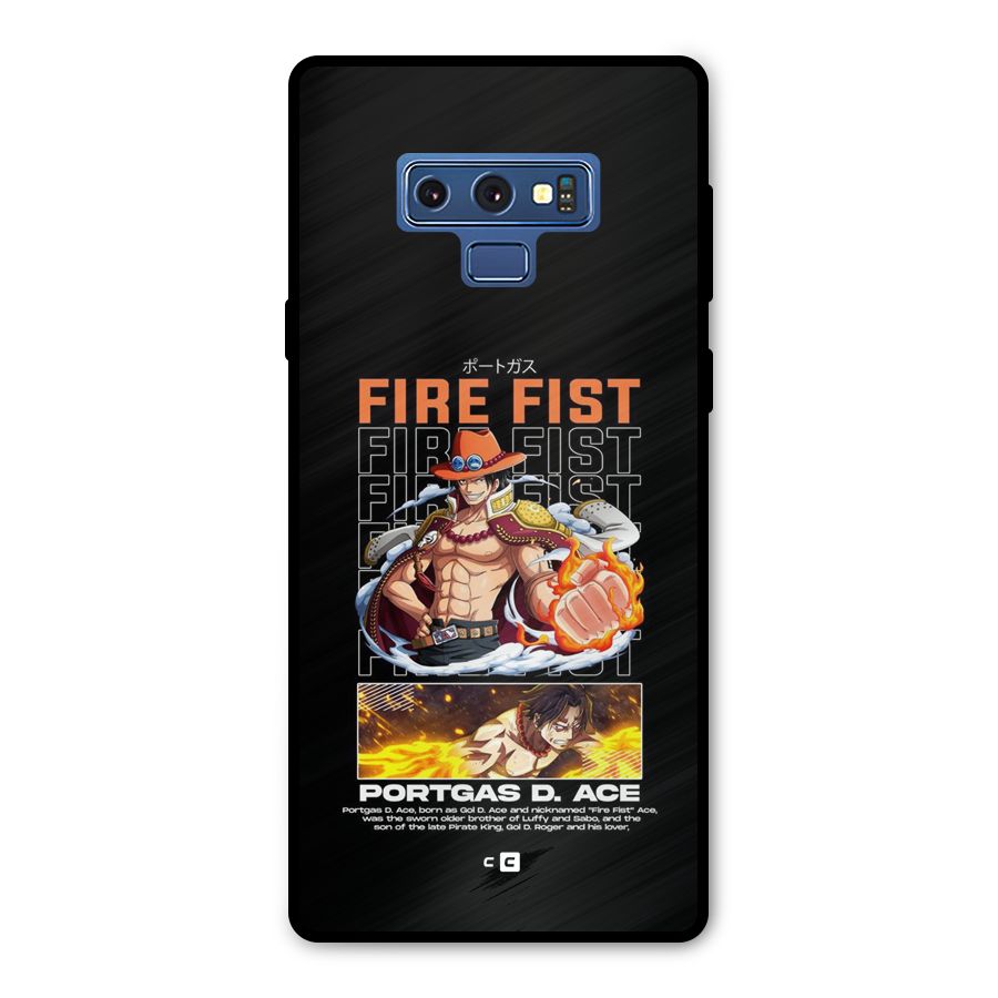 Fire Fist Ace Metal Back Case for Galaxy Note 9