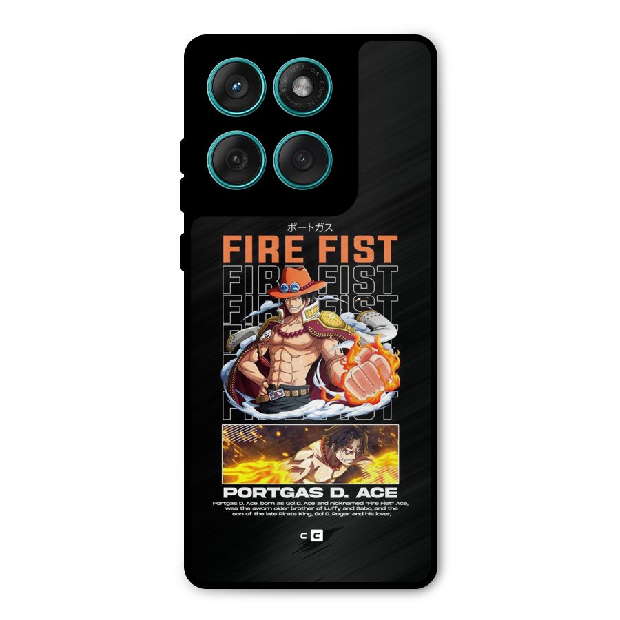Fire Fist Ace Metal Back Case for Motorola Edge 60 Fusion