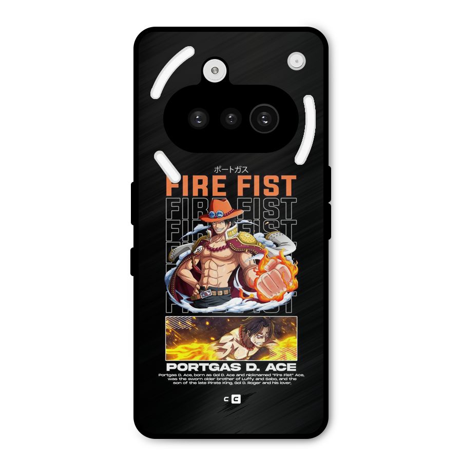 Fire Fist Ace Metal Back Case for Nothing Phone 3a