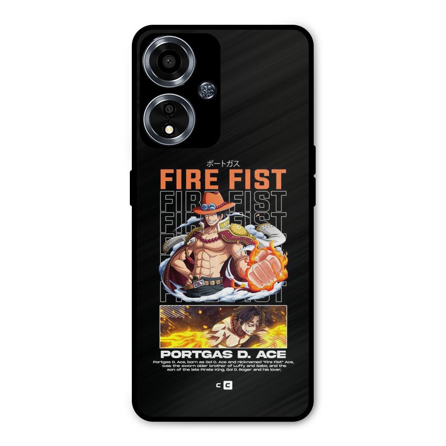 Fire Fist Ace Metal Back Case for Oppo A59