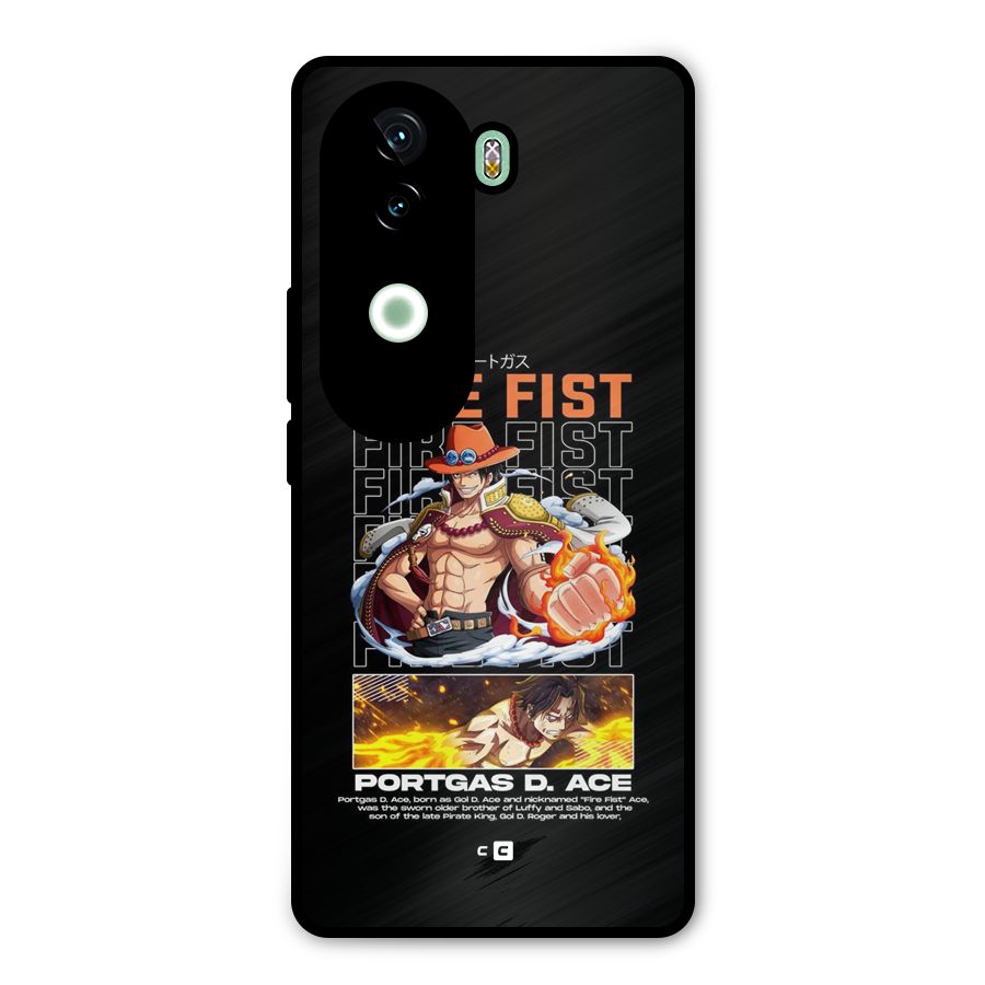 Fire Fist Ace Metal Back Case for Vivo V40e
