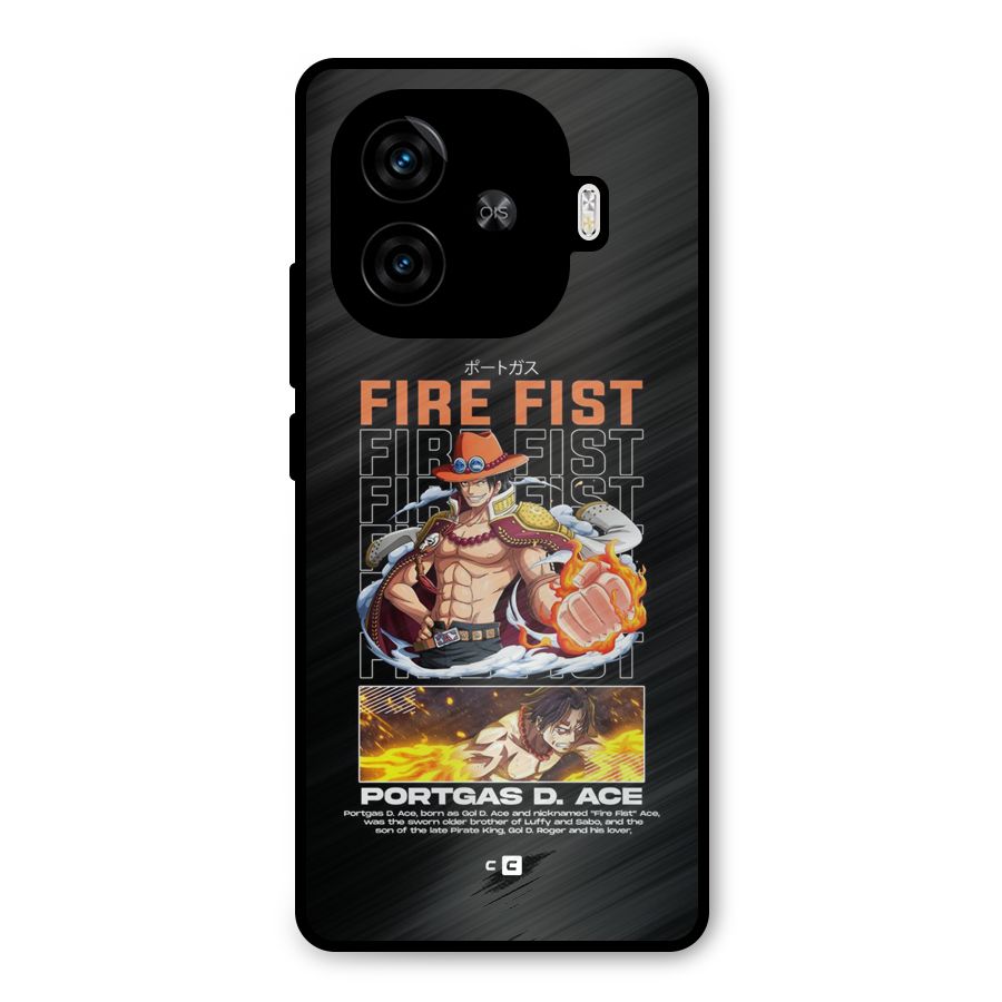 Fire Fist Ace Metal Back Case for iQOO Z9 Turbo
